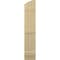 Ekena Millwork Americraft 3-Board (3 Batten) Wood Joined Board-n-Batten Shutters w/Ellipt Top, ARW401BE311X77NTH, PR ARW401BE311X77NTH - alternate 2